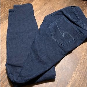 Dark denim stretch jeans